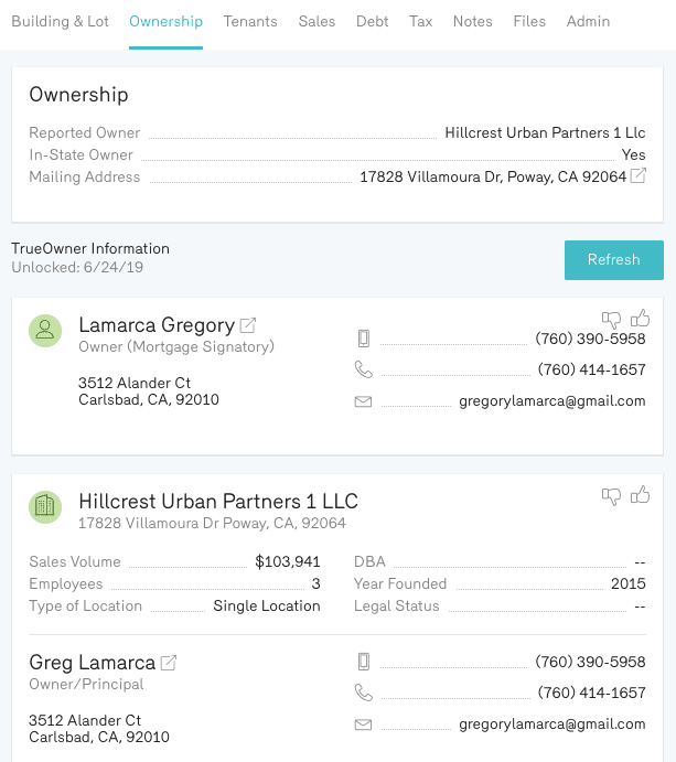 Example Reonomy Report How To Find Commercial Property Owner Contact Information | Reonomy ...