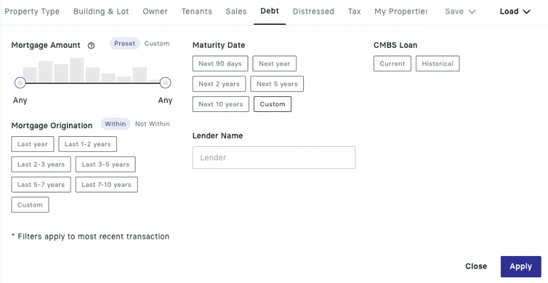 Example Reonomy Report Property Debt Research: Research Commercial Mortgages & Lenders ...
